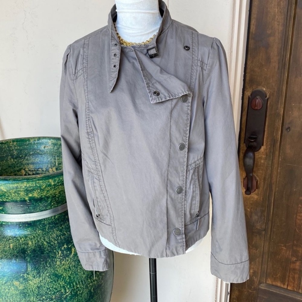 Mossimo Gray Snap Front Jacket